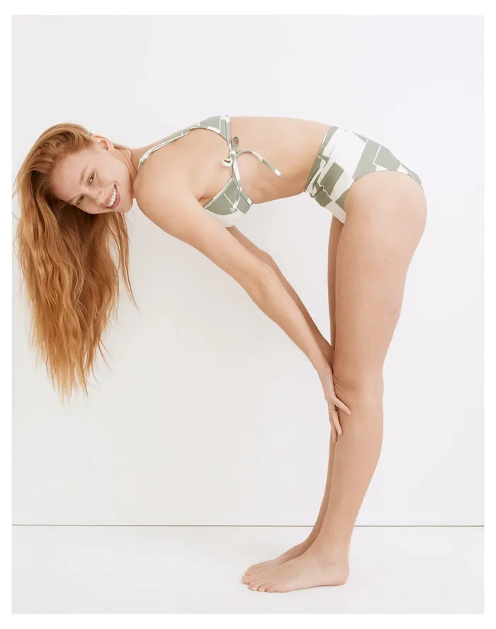 Women Second Wave High Cut Bikini Bottom In Mod Shapes Frosted Willow Madewell Swim Women Second Wave High Cut Bikini Bottom In Mod Shapes Frosted Willow Madewell Swim