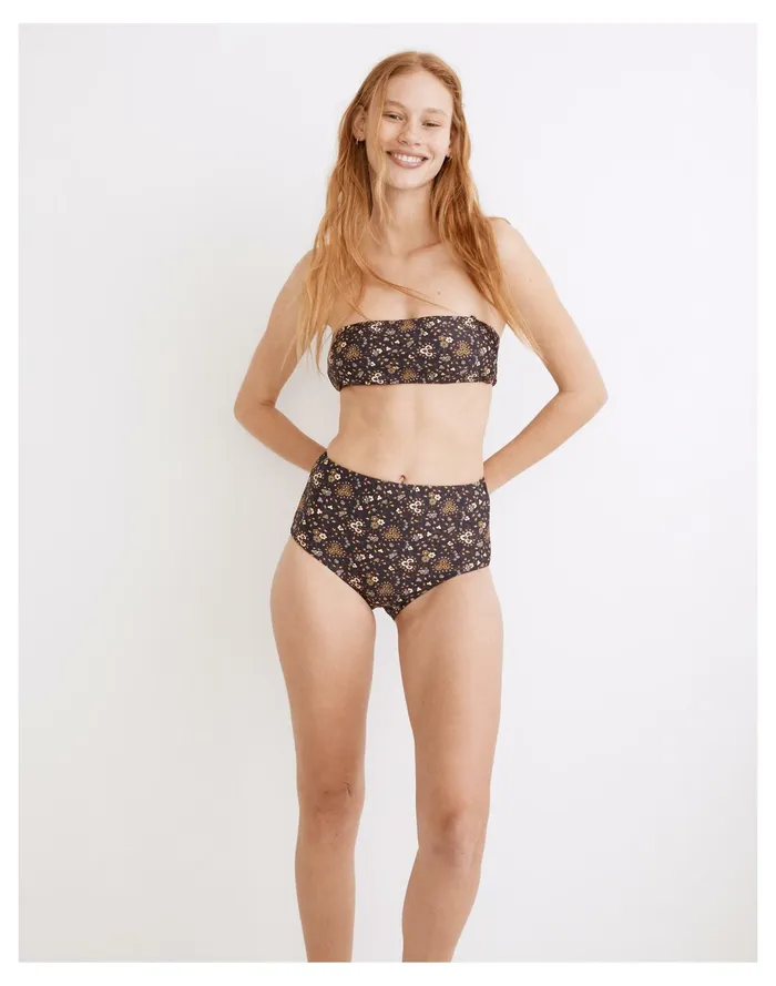 Women Second Wave Reversible Retro High Waisted Bikini Bottom In Wildplains Floral Folk Foulard Combo Madewell Swim Women Second Wave Reversible Retro High Waisted Bikini Bottom In Wildplains Floral Folk Foulard Combo Madewell Swim