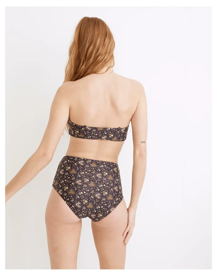 Women Second Wave Reversible Retro High Waisted Bikini Bottom In Wildplains Floral Folk Foulard Combo Madewell Swim Women Second Wave Reversible Retro High Waisted Bikini Bottom In Wildplains Floral Folk Foulard Combo Madewell Swim