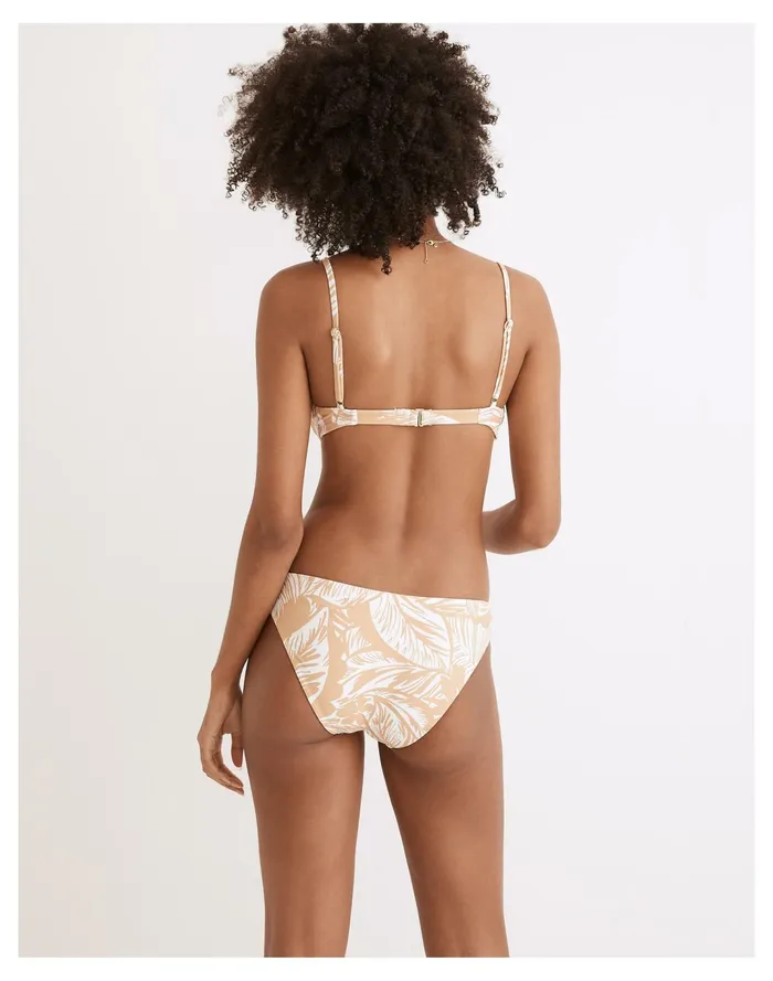 Women Second Wave Underwire Bikini Top In Palm Leaves Earthen Sand Madewell Swim Women Second Wave Underwire Bikini Top In Palm Leaves Earthen Sand Madewell Swim
