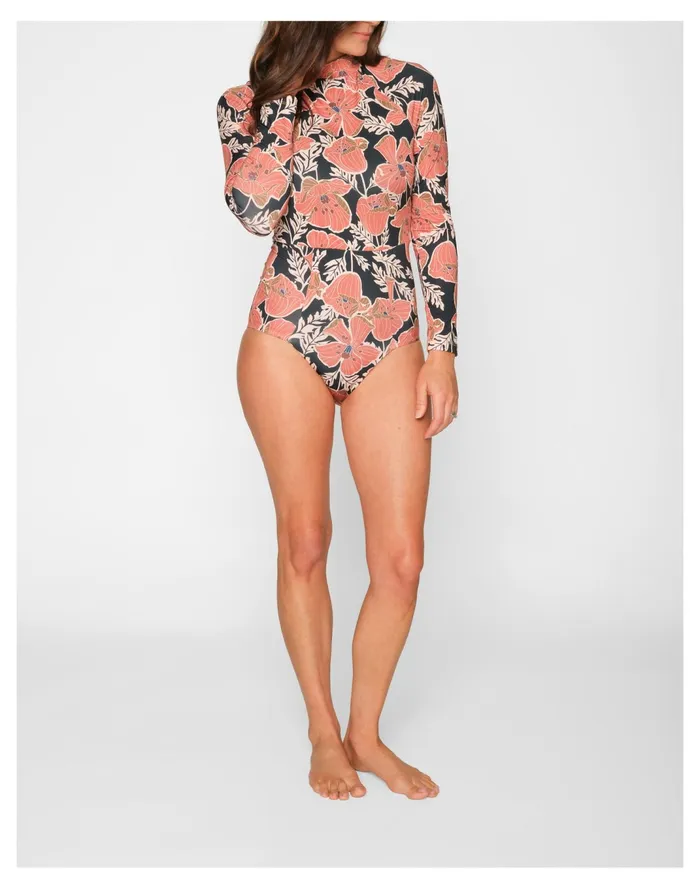Women Seea Julie Long Sleeve One Piece Surf Suit Pink Multi Madewell Swim Women Seea Julie Long Sleeve One Piece Surf Suit Pink Multi Madewell Swim