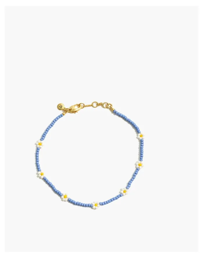 Women Seed Bead Daisy Anklet Juniper Madewell Bracelets