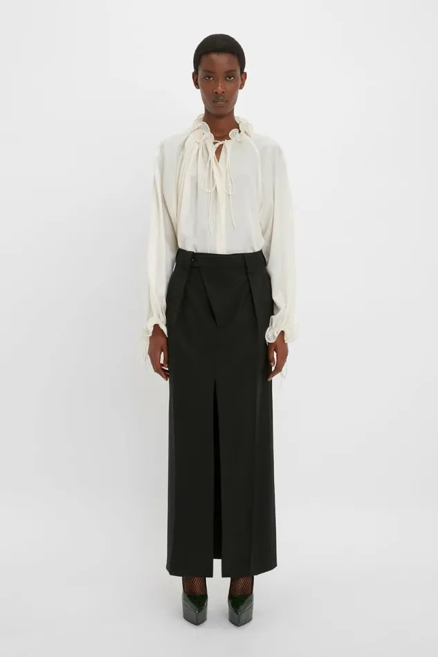Women Shirts and Tops Victoria Beckham Ruched Detail Blouse In Vanilla