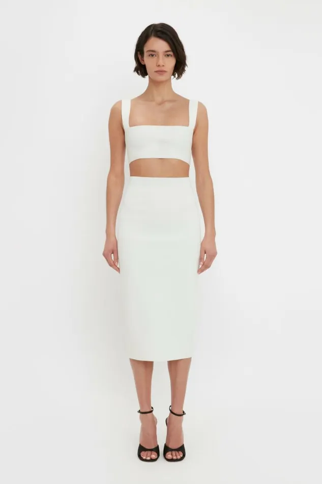 Women Shirts and Tops Victoria Beckham VB Body Strap Bandeau Top In White