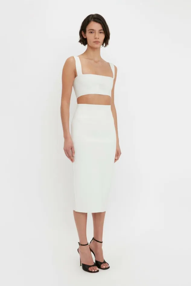 Women Shirts and Tops Victoria Beckham VB Body Strap Bandeau Top In White