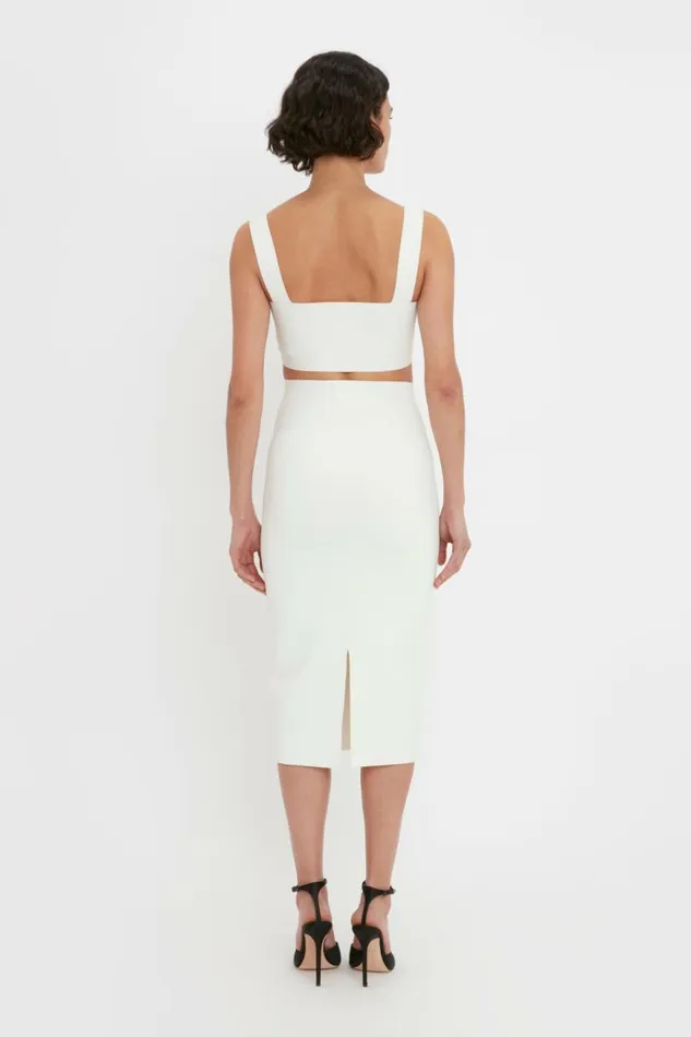 Women Shirts and Tops Victoria Beckham VB Body Strap Bandeau Top In White