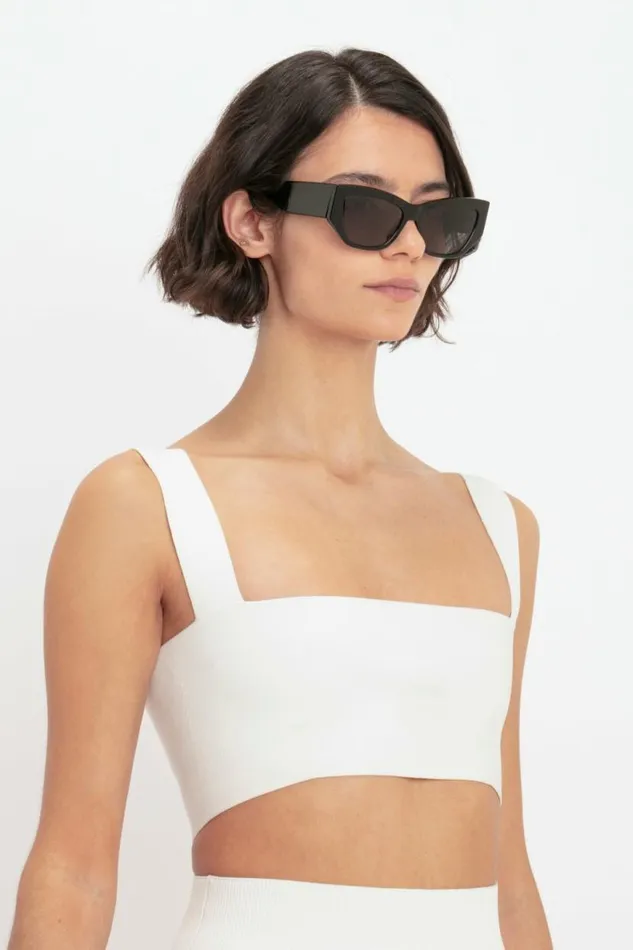 Women Shirts and Tops Victoria Beckham VB Body Strap Bandeau Top In White