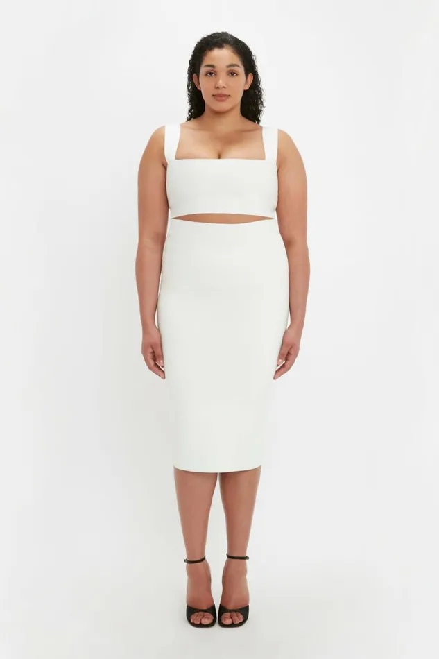 Women Shirts and Tops Victoria Beckham VB Body Strap Bandeau Top In White