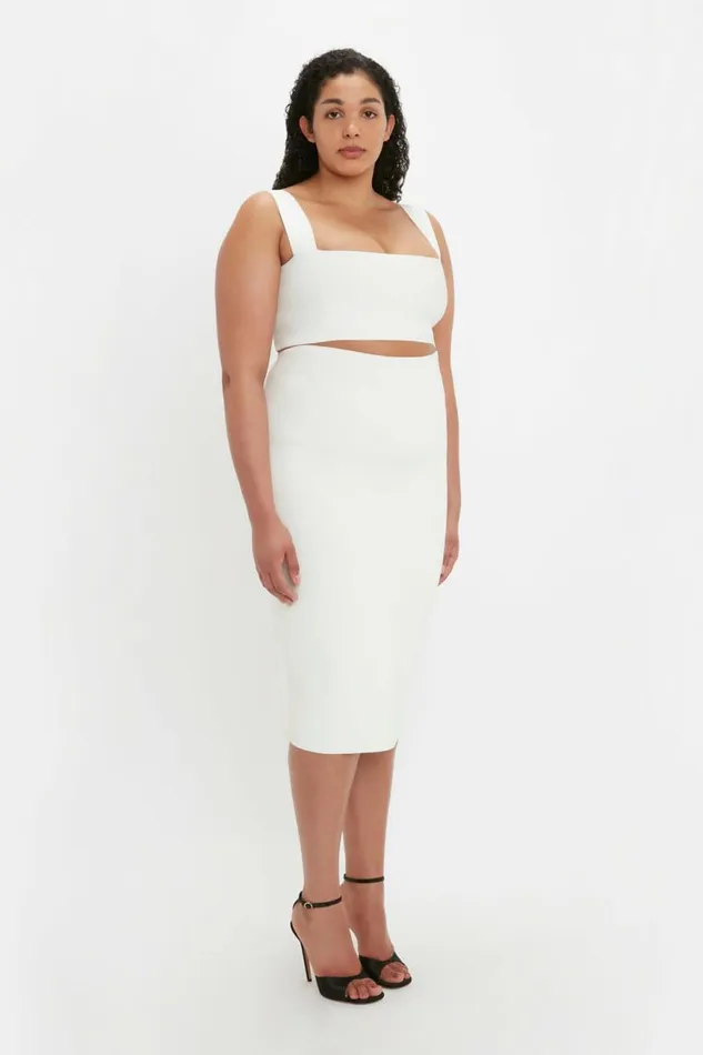 Women Shirts and Tops Victoria Beckham VB Body Strap Bandeau Top In White