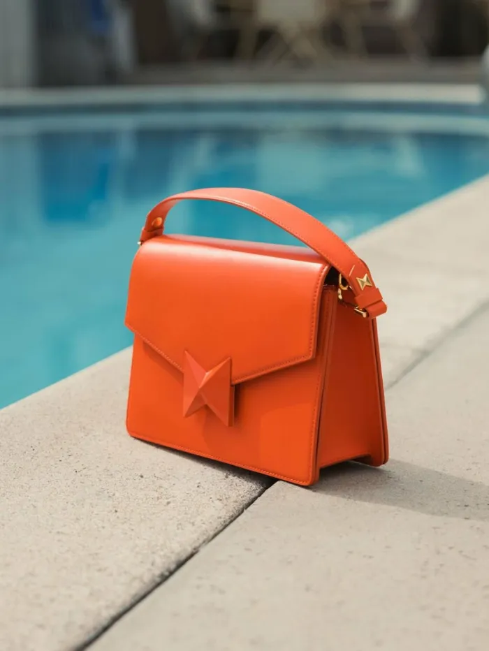 Women Shoulder Bags Mac Duggal Classic Sunset Leather Medium Shoulder Bag With Detachable Strap Sunset