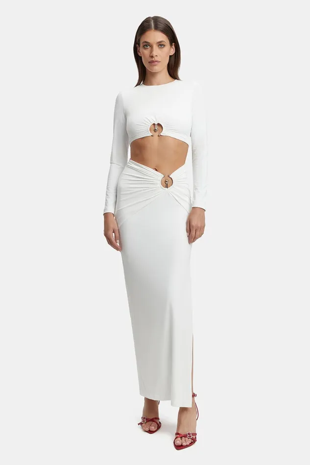 Women Skirts Bardot Neve Maxi Skirt In Orchid White Orchid White