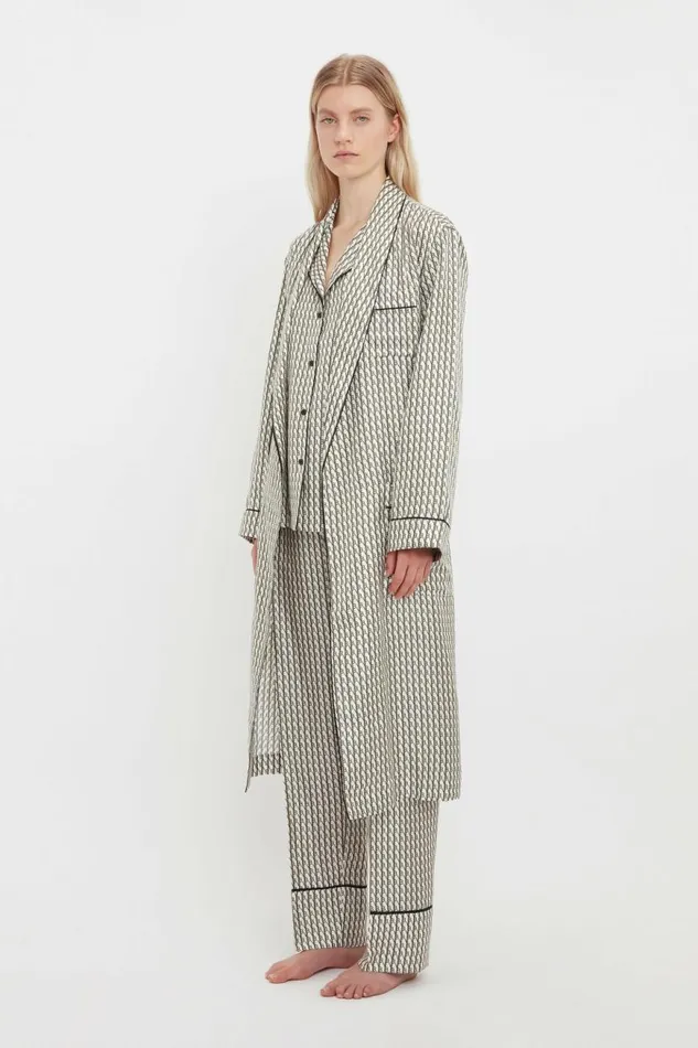 Women Sleepwear Victoria Beckham Pyjama Robe In VB House Monogram Jacquard