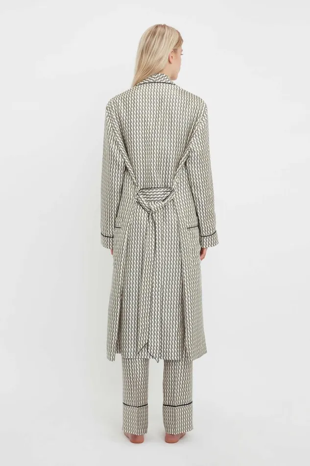 Women Sleepwear Victoria Beckham Pyjama Robe In VB House Monogram Jacquard