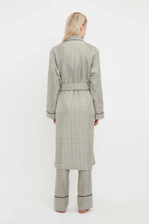 Women Sleepwear Victoria Beckham Pyjama Robe In VB House Monogram Jacquard
