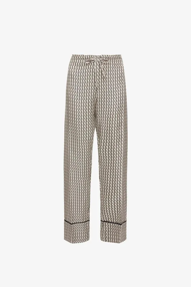 Women Sleepwear Victoria Beckham Pyjama Sleep Set In VB House Monogram Jacquard