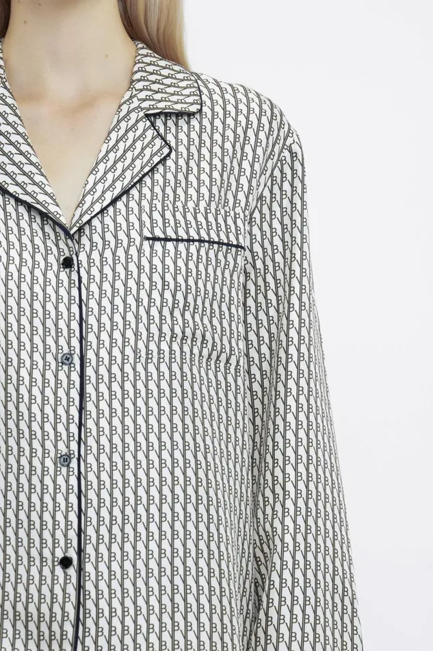 Women Sleepwear Victoria Beckham Pyjama Sleep Set In VB House Monogram Jacquard