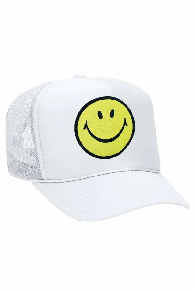 Women SMILEY VINTAGE TRUCKER HAT Aviator Nation TruckerHats