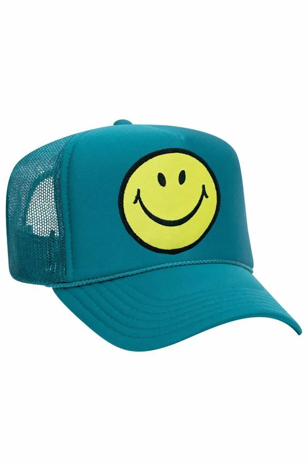 Women SMILEY VINTAGE TRUCKER HAT Aviator Nation TruckerHats