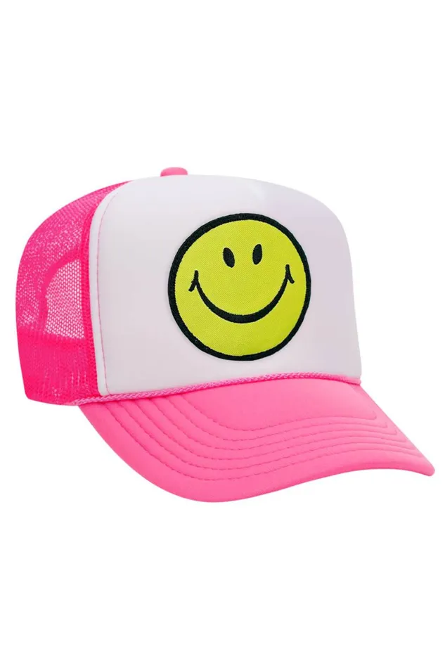 Women SMILEY VINTAGE TRUCKER HAT Aviator Nation TruckerHats
