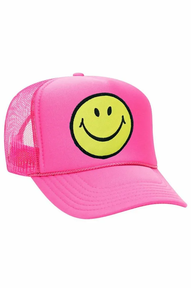 Women SMILEY VINTAGE TRUCKER HAT Aviator Nation TruckerHats