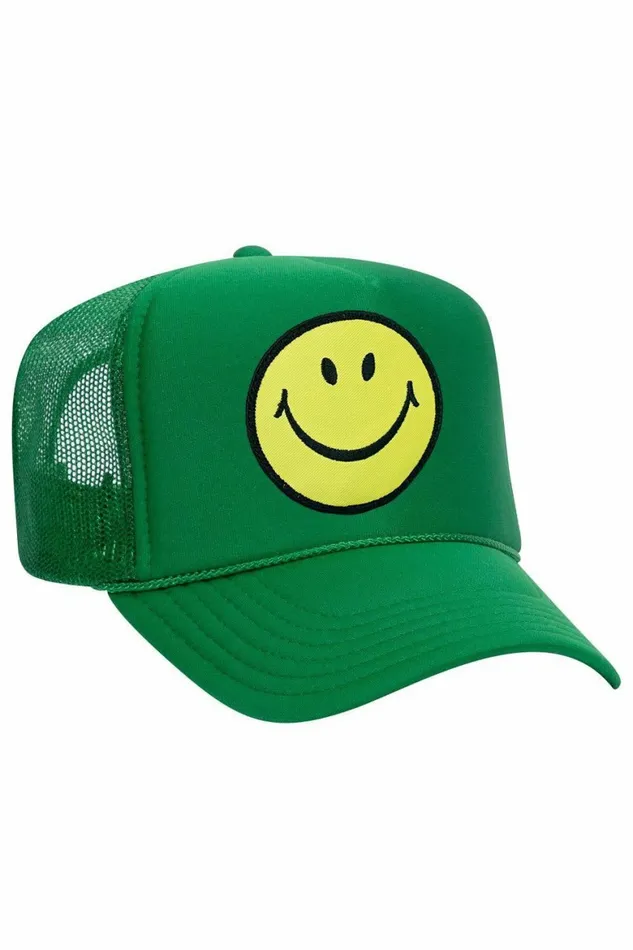 Women SMILEY VINTAGE TRUCKER HAT Aviator Nation TruckerHats