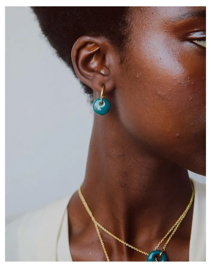 Women Soko Kazuri Disc Hoop Earrings Gold Madewell Earrings Women Soko Kazuri Disc Hoop Earrings Gold Madewell Earrings