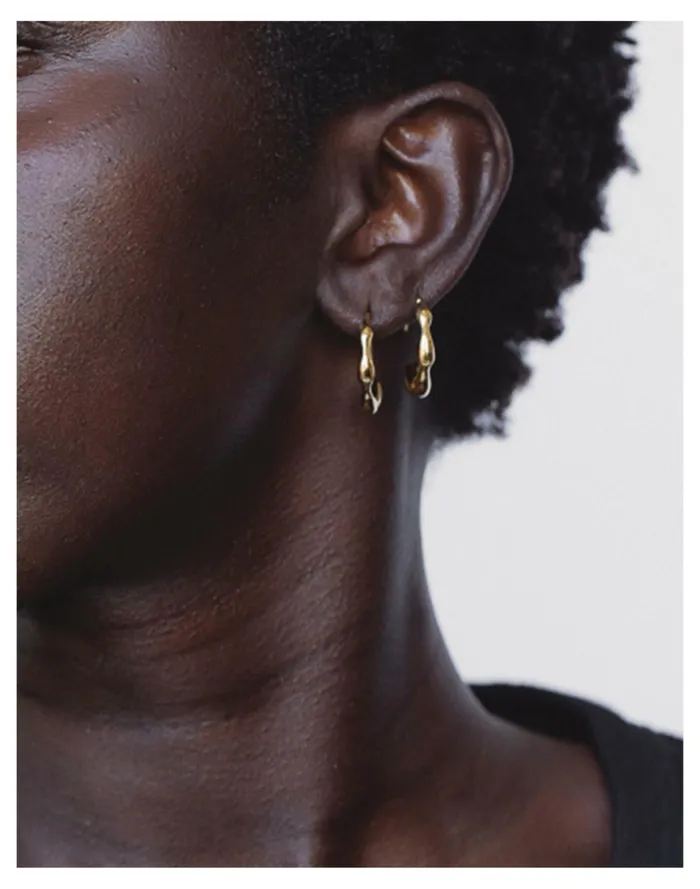 Women SOKO Moto Mini Hoops Gold Madewell Earrings Women SOKO Moto Mini Hoops Gold Madewell Earrings