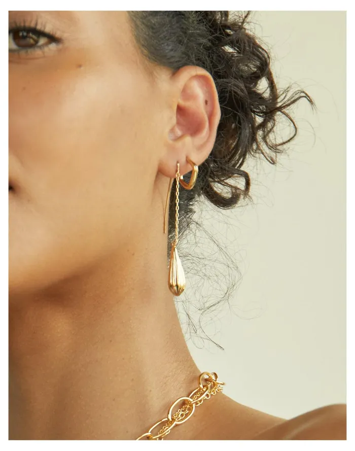 Women SOKO Shujaa Threader Gold Madewell Earrings Women SOKO Shujaa Threader Gold Madewell Earrings