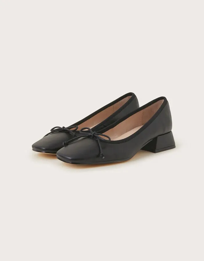 Women SquaredToe Block Heels Black Monsoon Sandals