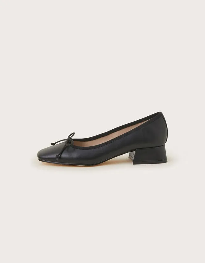 Women SquaredToe Block Heels Black Monsoon Sandals