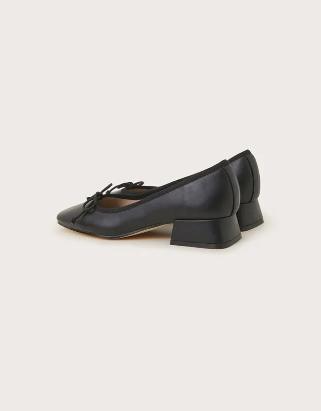 Women SquaredToe Block Heels Black Monsoon Sandals