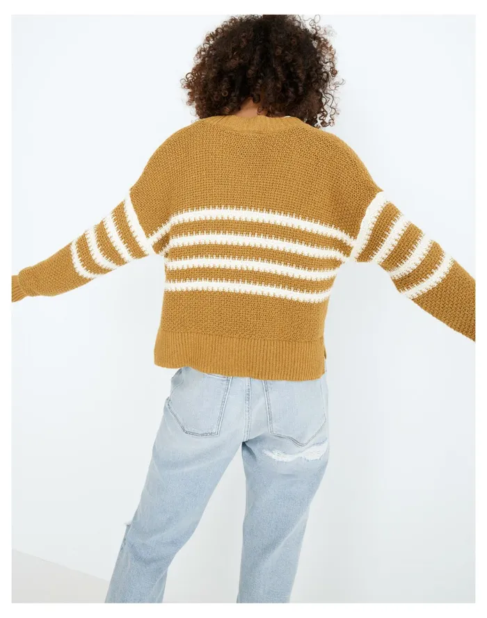 Women Striped Seward Cardigan Sweater Bronzed Lichen Madewell Sweaters Women Striped Seward Cardigan Sweater Bronzed Lichen Madewell Sweaters