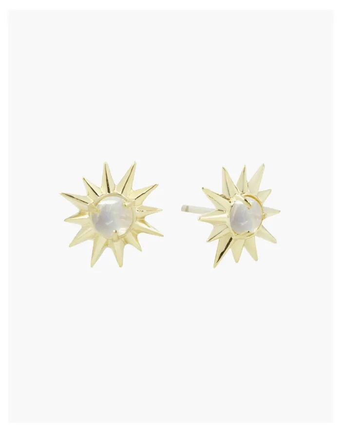 Women STUDIO GRUN Opal Starburst Stud Earrings White Madewell Earrings