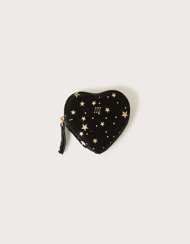 Women Suede Foil Print Heart Purse Monsoon Bags and Purses