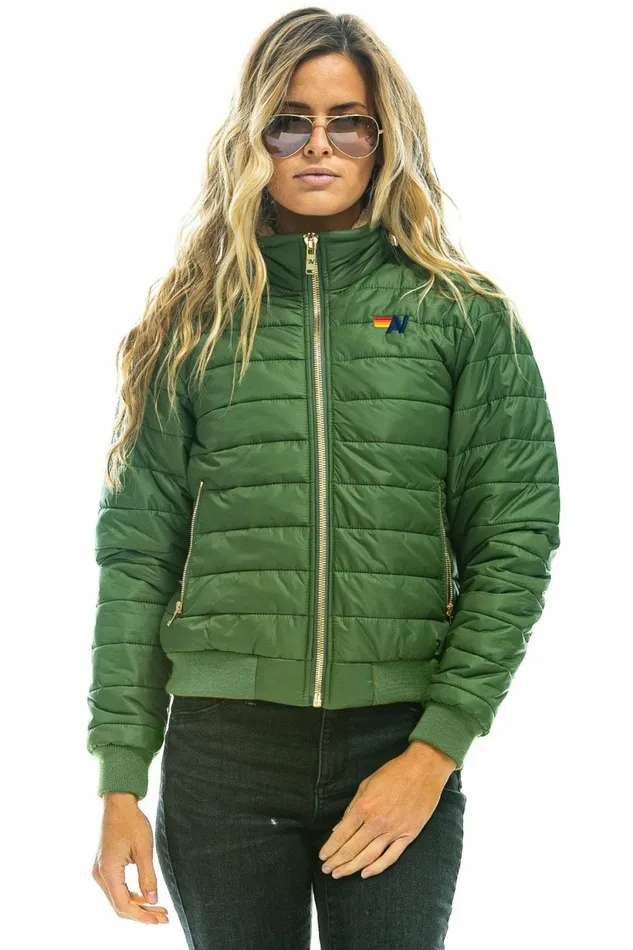 Women SUNBURST JACKET 8211 GARDEN GREEN Aviator Nation Outerwear Women SUNBURST JACKET 8211 GARDEN GREEN Aviator Nation Outerwear
