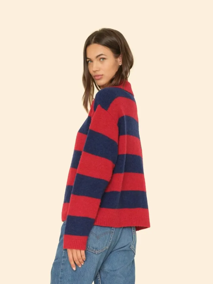 Women Sweaters and Jackets Xirena Red Blue Benton Sweater