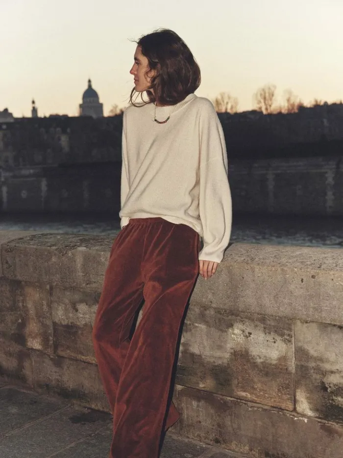 Women Sweats and Tees Xirena Brown Sugar Mavis Velour Sweatpant