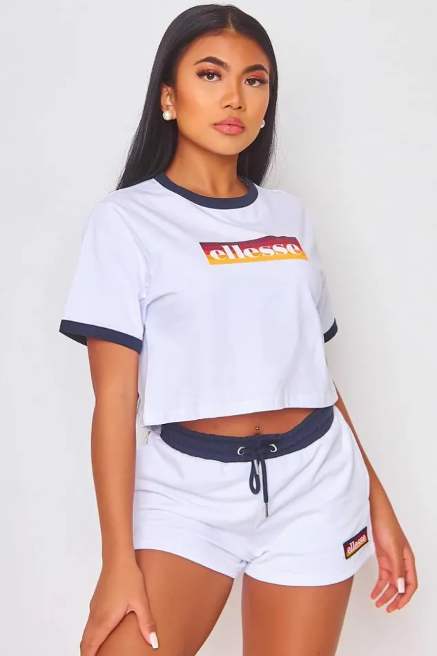 Women Tang Shorts In White Ellesse 8211 Sgi11073 White Brentiny Paris Shorts