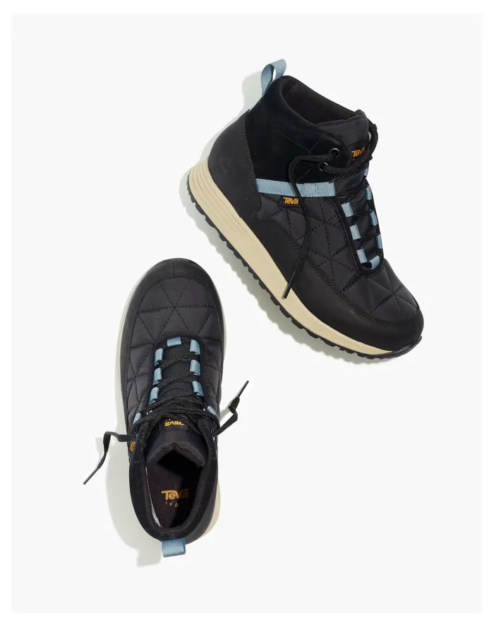 Women Teva Recycled Nylon ReEMBER Commute Waterproof Boots Black Madewell Boots