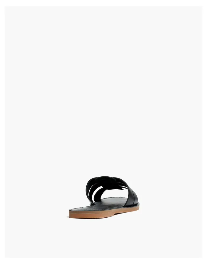 Women The Boardwalk Fisherman Slide Sandal In Leather True Black Madewell Sandals Women The Boardwalk Fisherman Slide Sandal In Leather True Black Madewell Sandals