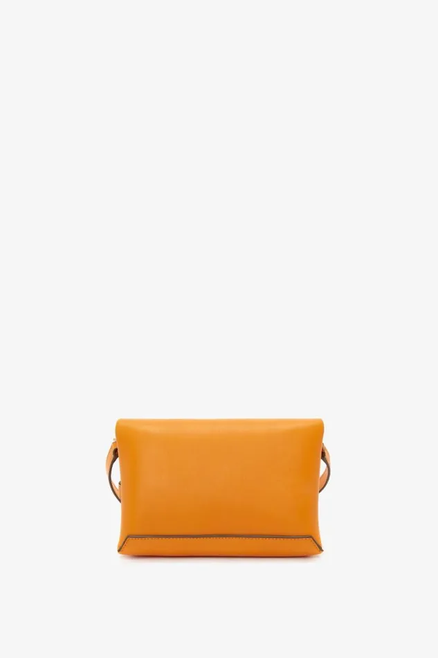 Women The Chain Pouch Victoria Beckham Mini Chain Pouch In Mandarin Leather