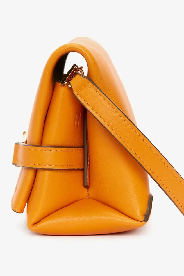 Women The Chain Pouch Victoria Beckham Mini Chain Pouch In Mandarin Leather