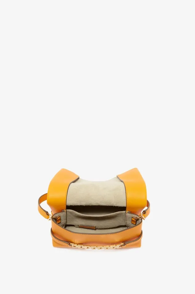 Women The Chain Pouch Victoria Beckham Mini Chain Pouch In Mandarin Leather