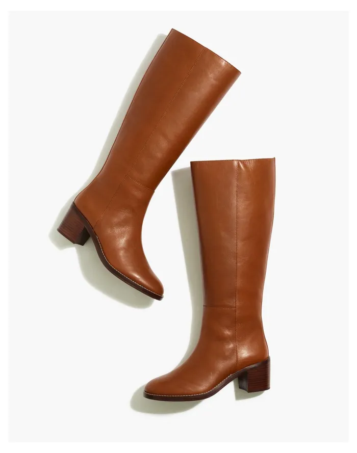 Women The Francie Tall Boot With Extended Calf Dried Maple Madewell Boots