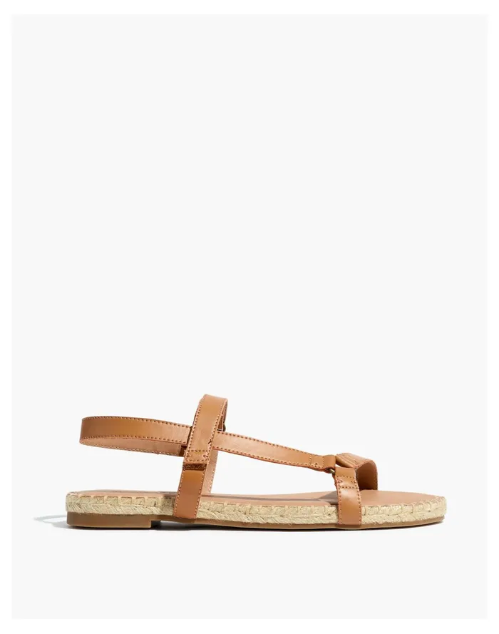 Women The Hallie Espadrille Sandal In Leather Desert Camel Madewell Sandals Women The Hallie Espadrille Sandal In Leather Desert Camel Madewell Sandals