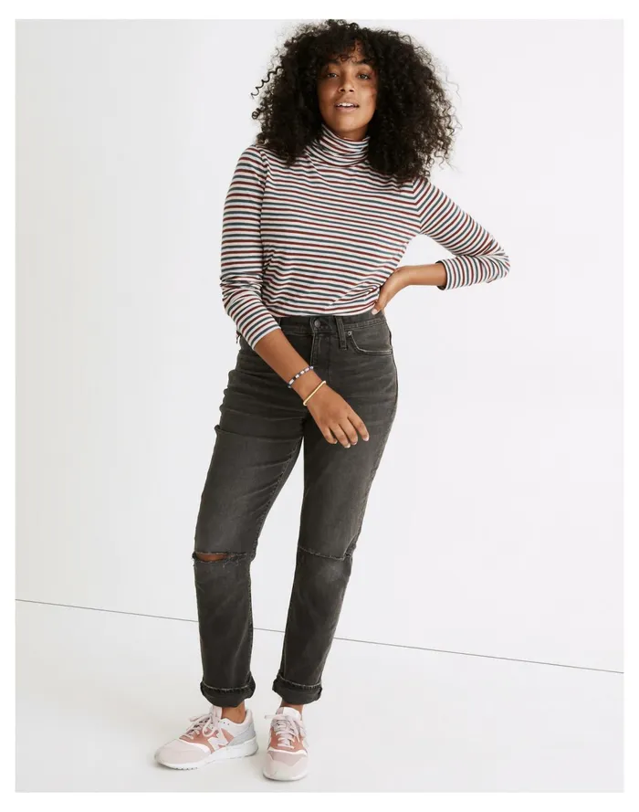 Women The High Rise Slim Boyjean In Caton Wash Caton Wash Madewell Jeans