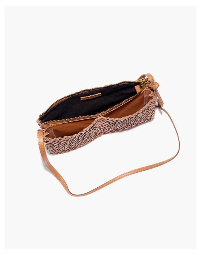 Women The Knotted Crossbody Bag In Woven Leather Desert Camel Madewell Crossbody Bags Women The Knotted Crossbody Bag In Woven Leather Desert Camel Madewell Crossbody Bags