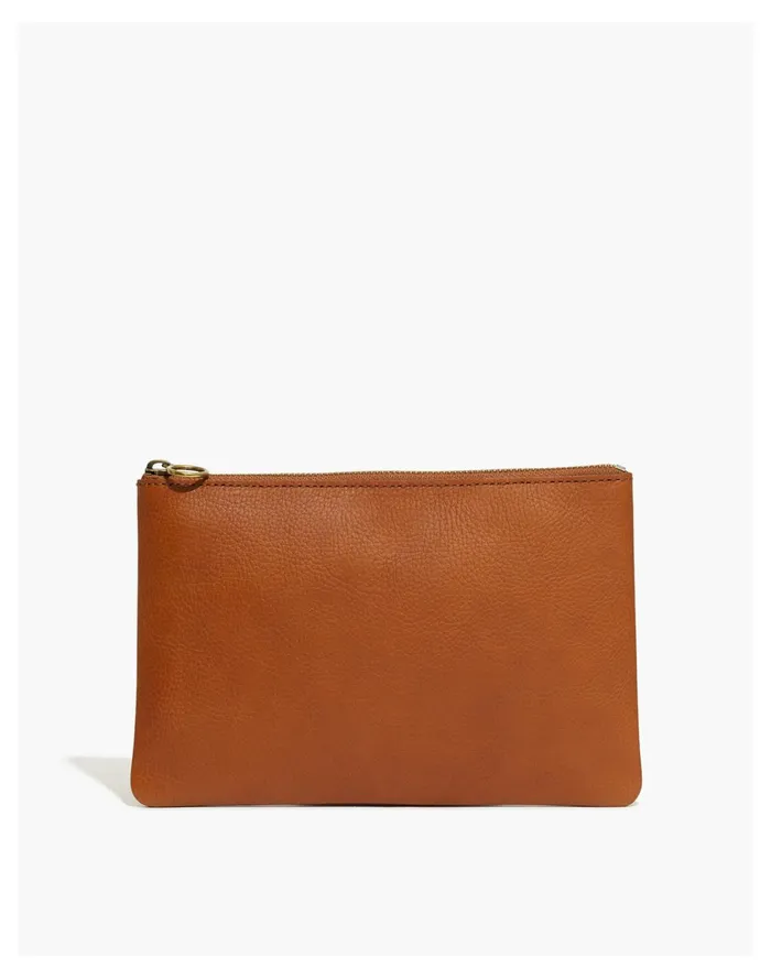 Women The Leather Pouch Clutch English Saddle Madewell Pouches and Wallets