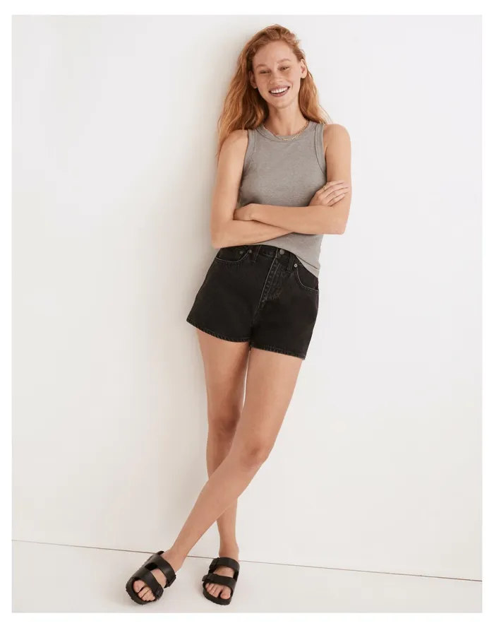 Women The Momjean Short Short In Comrie Wash Comrie Wash Madewell Shorts