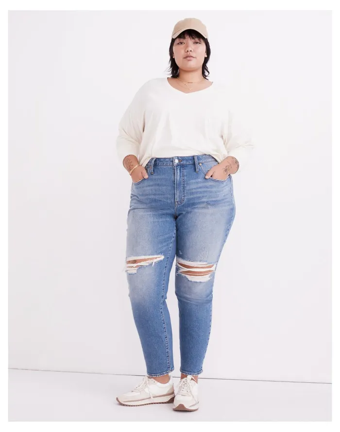 Women The Plus Curvy Perfect Vintage Jean In Denman Wash Denman Wash Madewell Jeans